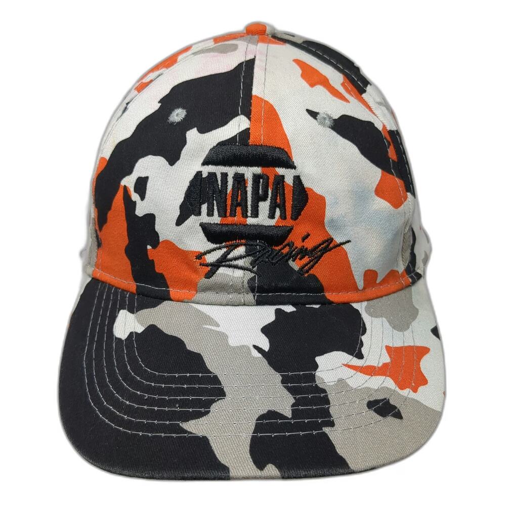 NAPA Racing Baseball Cap White Camo One Size Slideback Hat Cotton Racing Logo